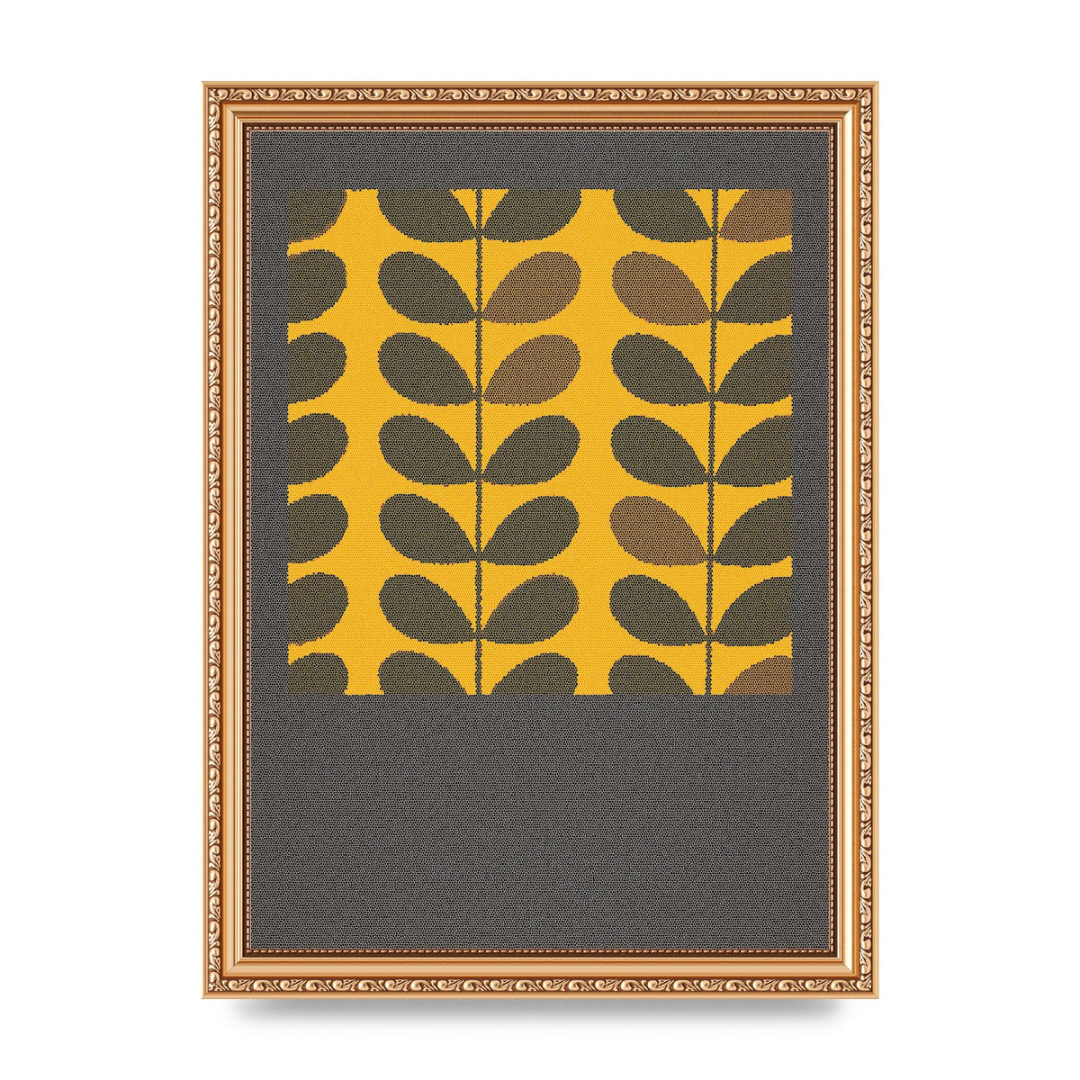 Hive Pattern Retro Printed Poster - A4 framed