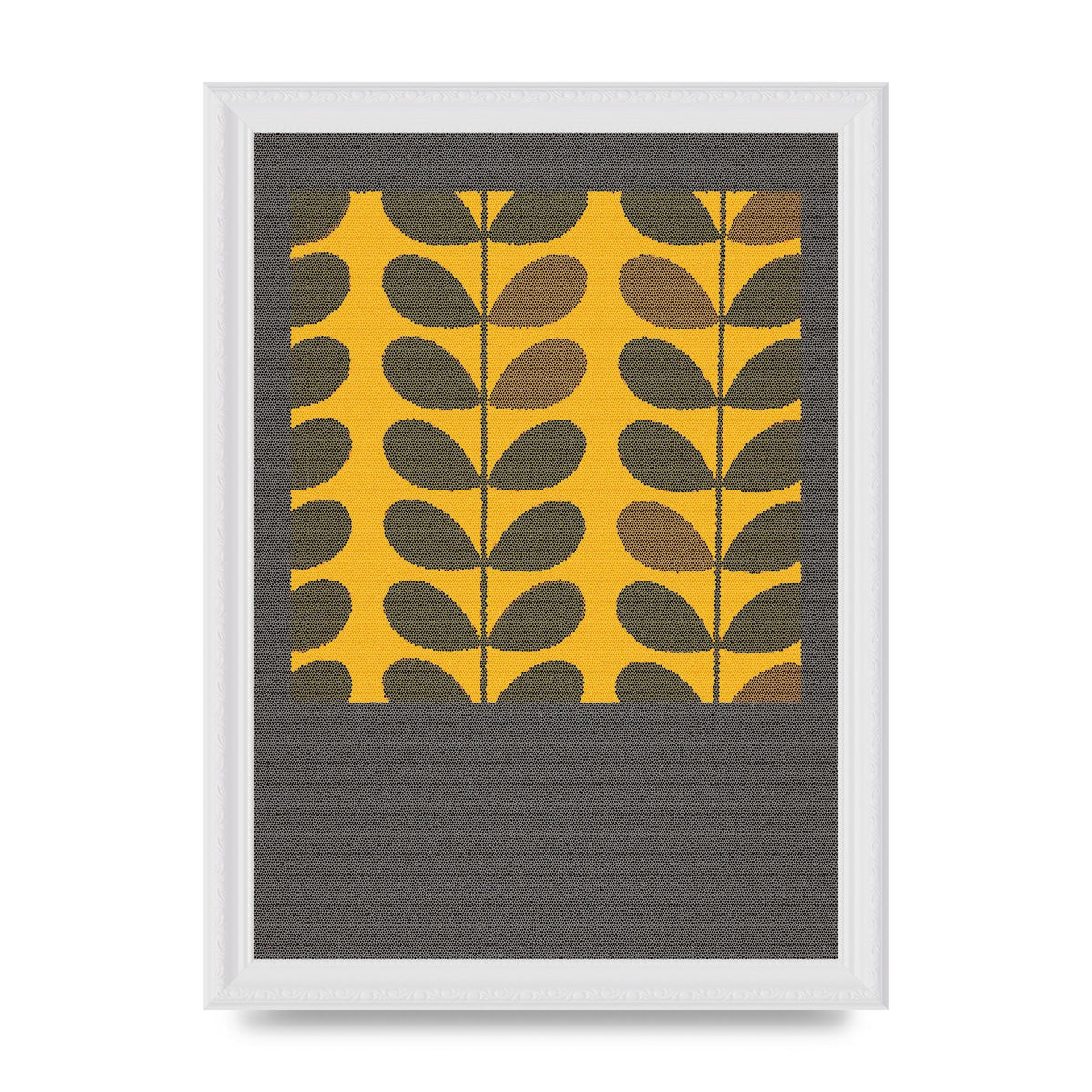 Hive Pattern Retro Printed Poster - A4 framed