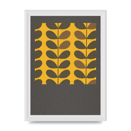 Hive Pattern Retro Printed Poster - A4 framed