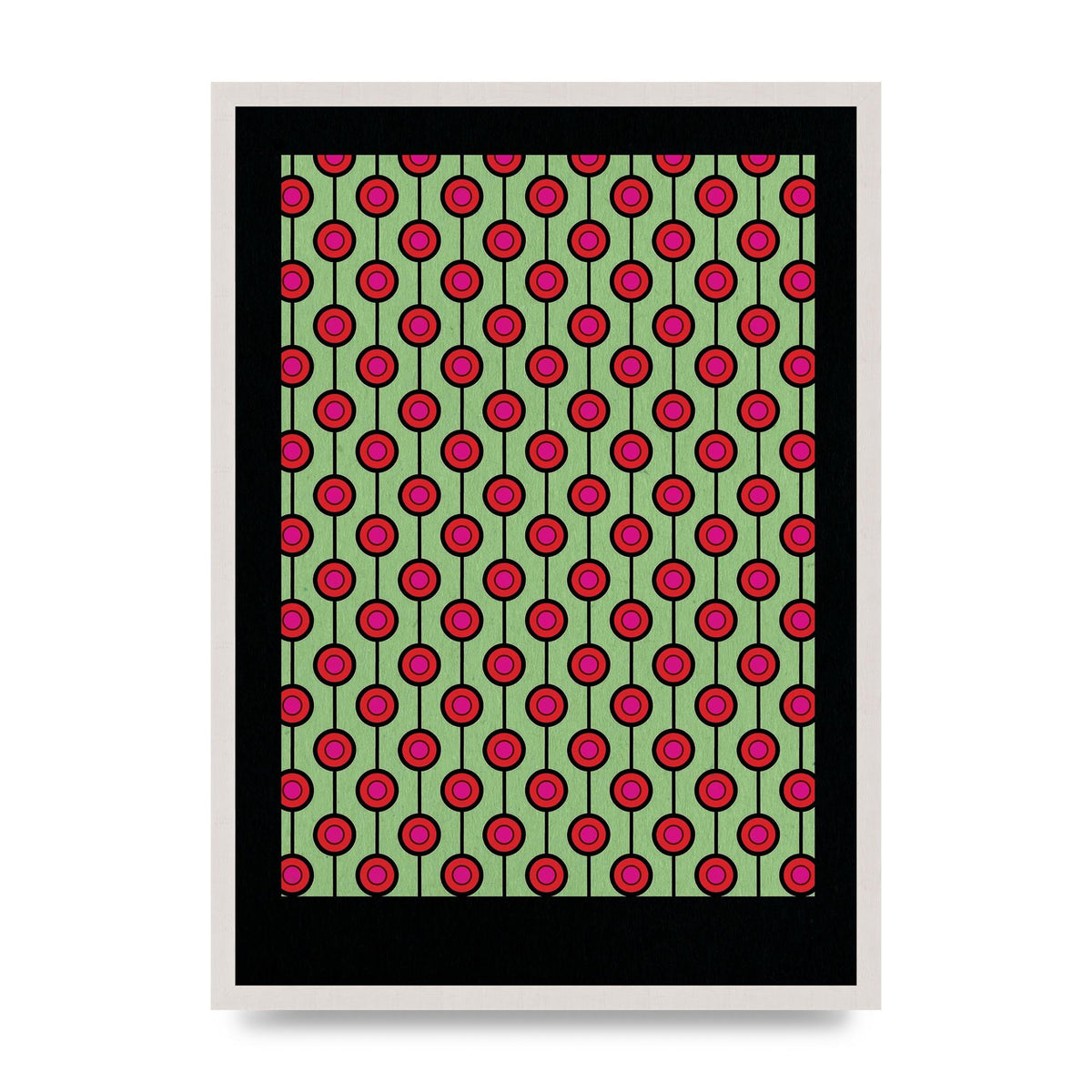 Retro Pattern Art For The Home - A2 framed