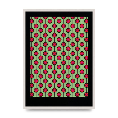 Retro Pattern Art For The Home - A2 framed