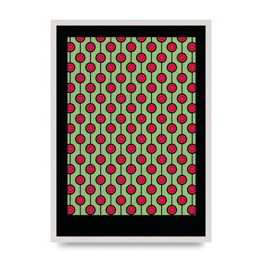 Retro Pattern Art For The Home - A2 framed