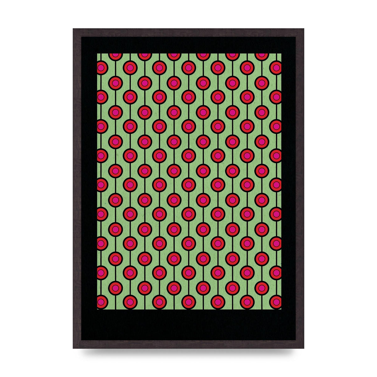 Retro Pattern Art For The Home - A2 framed