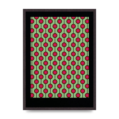 Retro Pattern Art For The Home - A2 framed