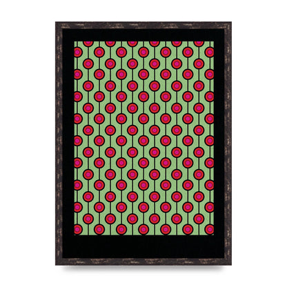 Retro Pattern Art For The Home - A2 framed