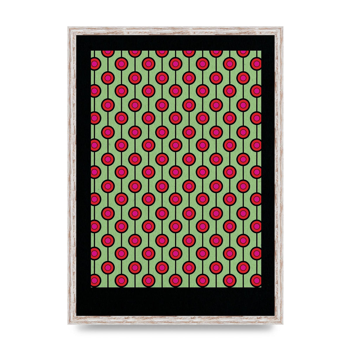 Retro Pattern Art For The Home - A2 framed