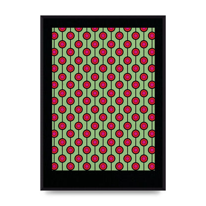 Retro Pattern Art For The Home - A2 framed