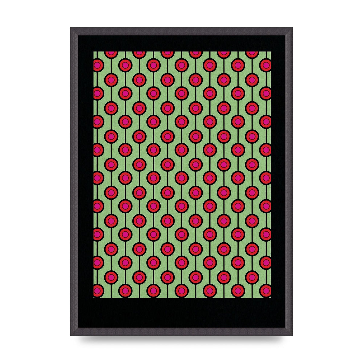 Retro Pattern Art For The Home - A2 framed