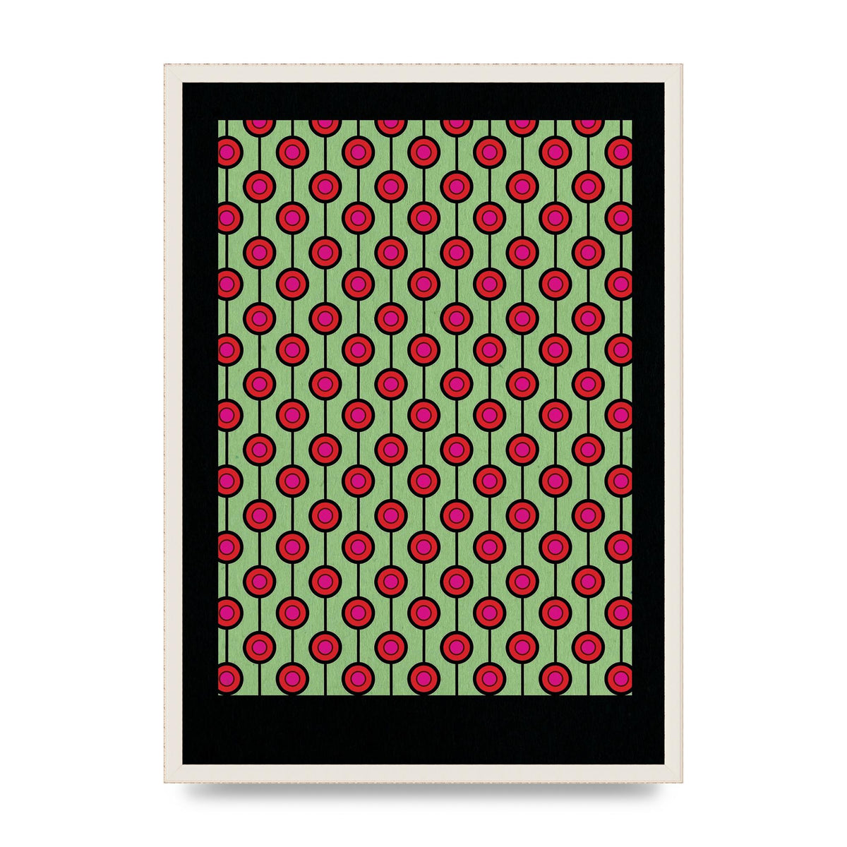 Retro Pattern Art For The Home - A2 framed