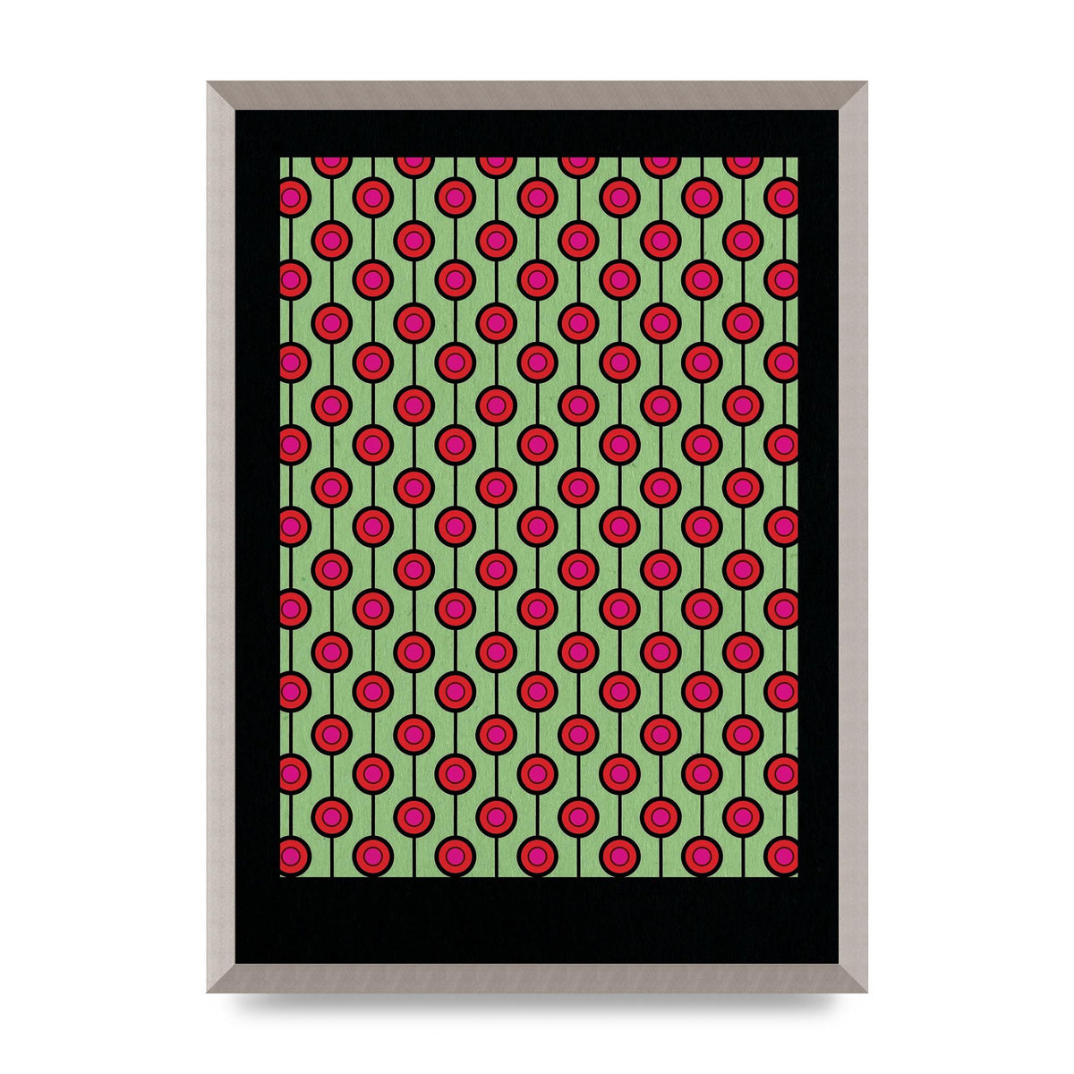 Retro Pattern Art For The Home - A2 framed