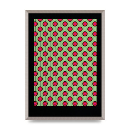 Retro Pattern Art For The Home - A2 framed