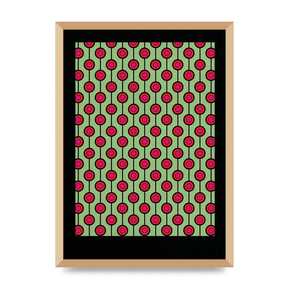 Retro Pattern Art For The Home - A2 framed
