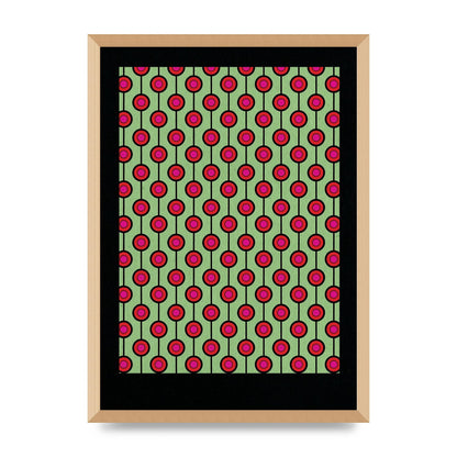 Retro Pattern Art For The Home - A2 framed