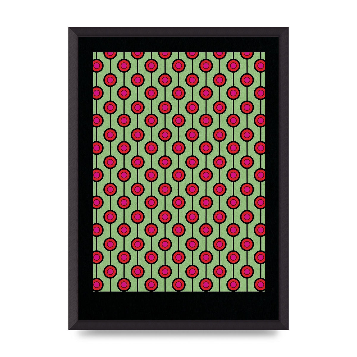 Retro Pattern Art For The Home - A2 framed