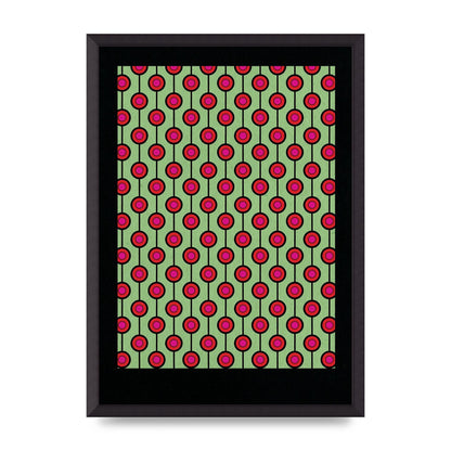 Retro Pattern Art For The Home - A2 framed