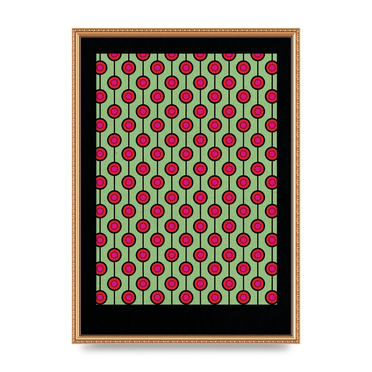 Retro Pattern Art For The Home - A2 framed