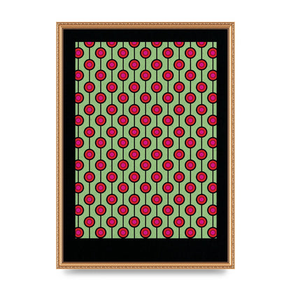 Retro Pattern Art For The Home - A2 framed