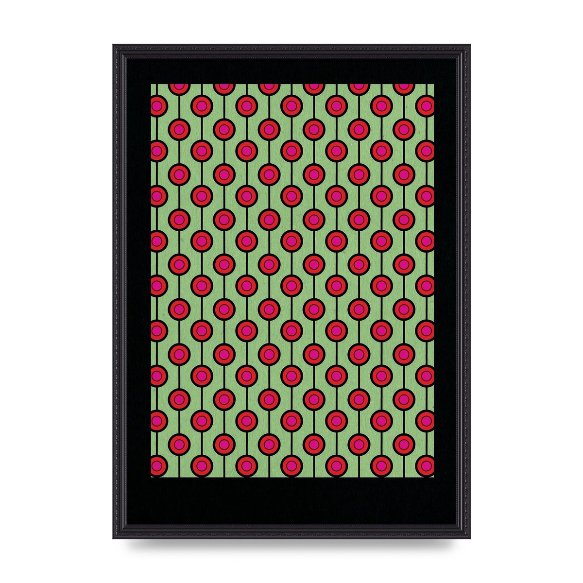 Retro Pattern Art For The Home - A2 framed