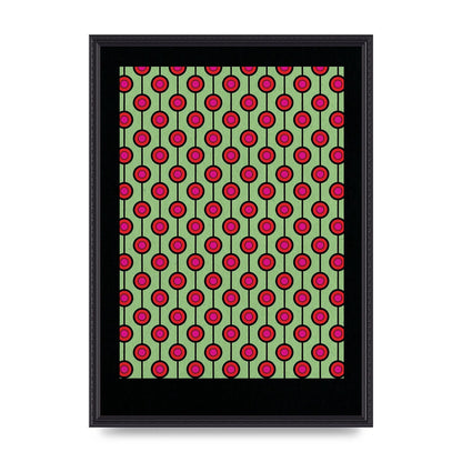 Retro Pattern Art For The Home - A2 framed