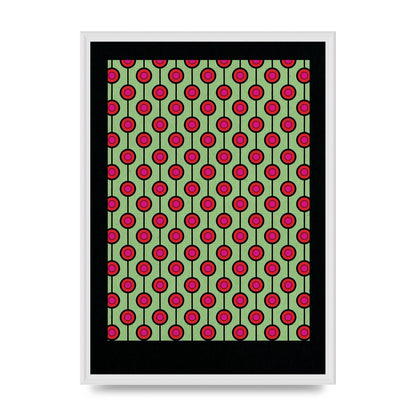Retro Pattern Art For The Home - A2 framed