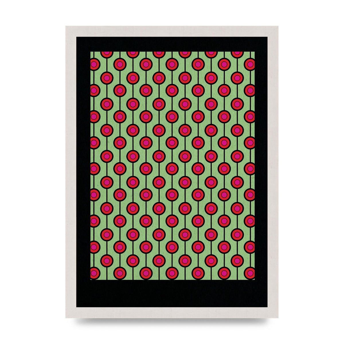 Retro Pattern Art For The Home - A3 framed