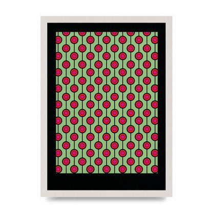 Retro Pattern Art For The Home - A3 framed