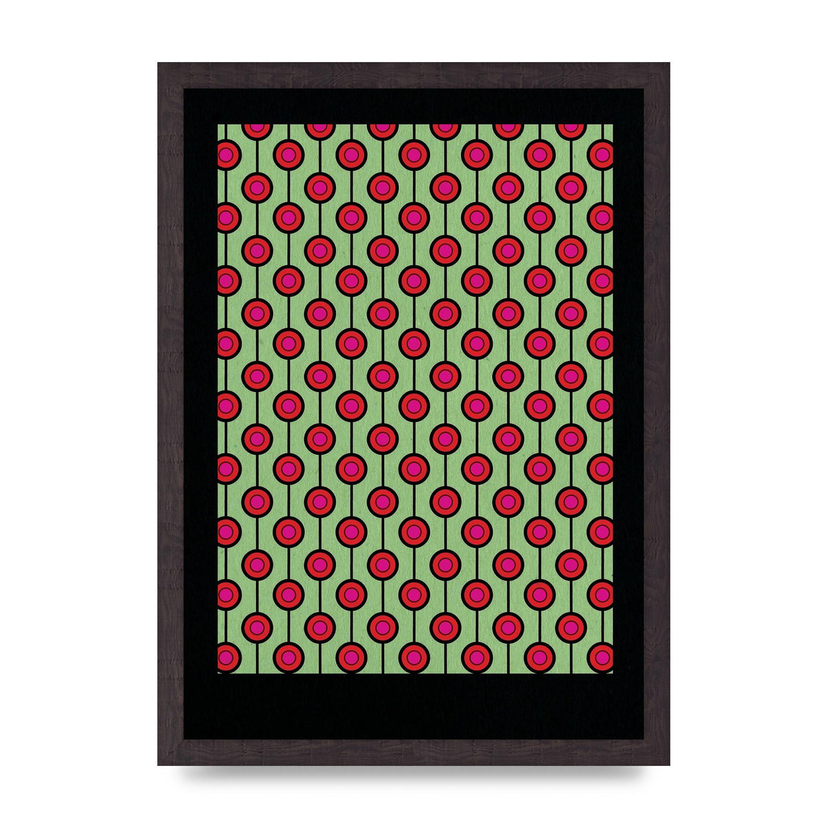 Retro Pattern Art For The Home - A3 framed