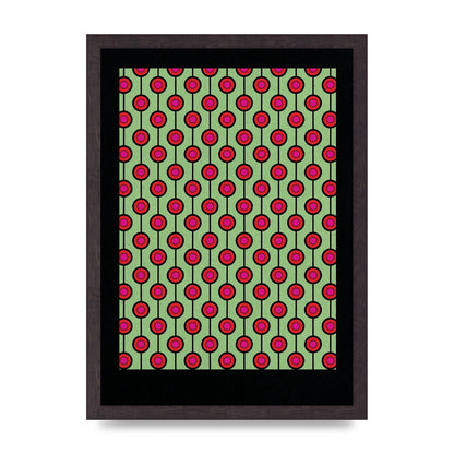 Retro Pattern Art For The Home - A3 framed