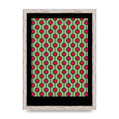 Retro Pattern Art For The Home - A3 framed