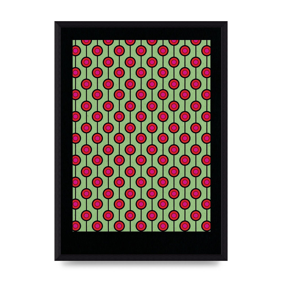 Retro Pattern Art For The Home - A3 framed