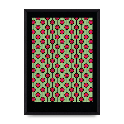 Retro Pattern Art For The Home - A3 framed