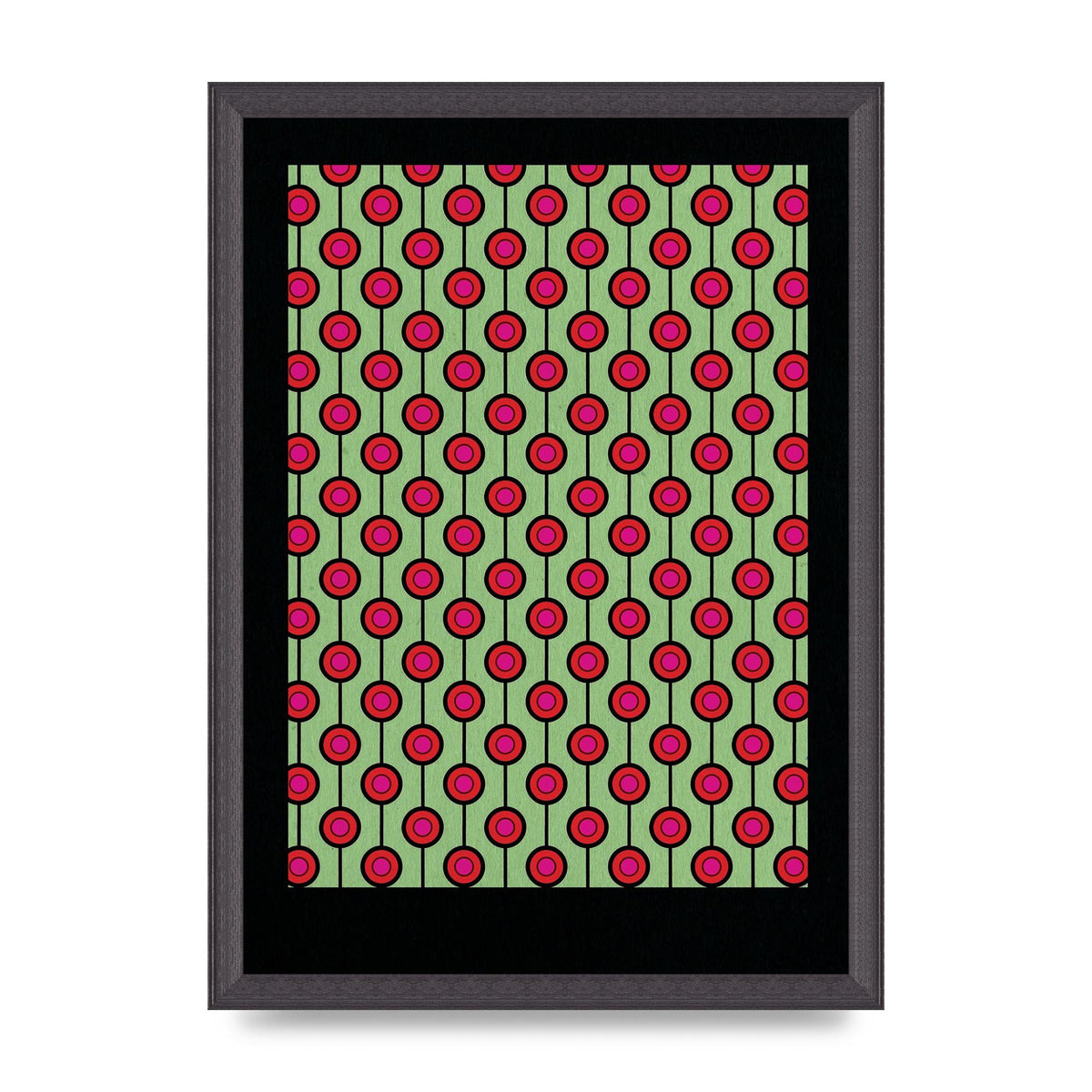 Retro Pattern Art For The Home - A3 framed