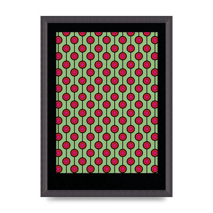 Retro Pattern Art For The Home - A3 framed