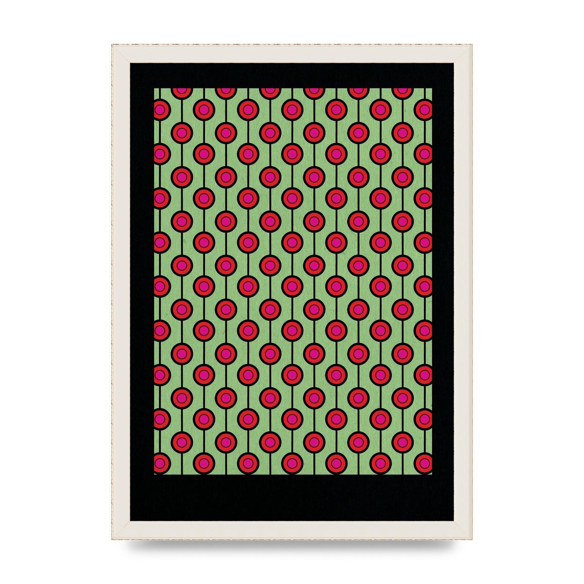 Retro Pattern Art For The Home - A3 framed