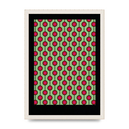 Retro Pattern Art For The Home - A3 framed