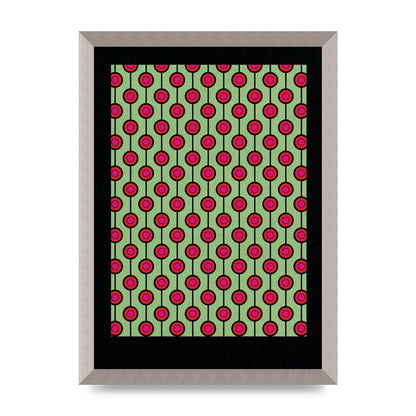 Retro Pattern Art For The Home - A3 framed