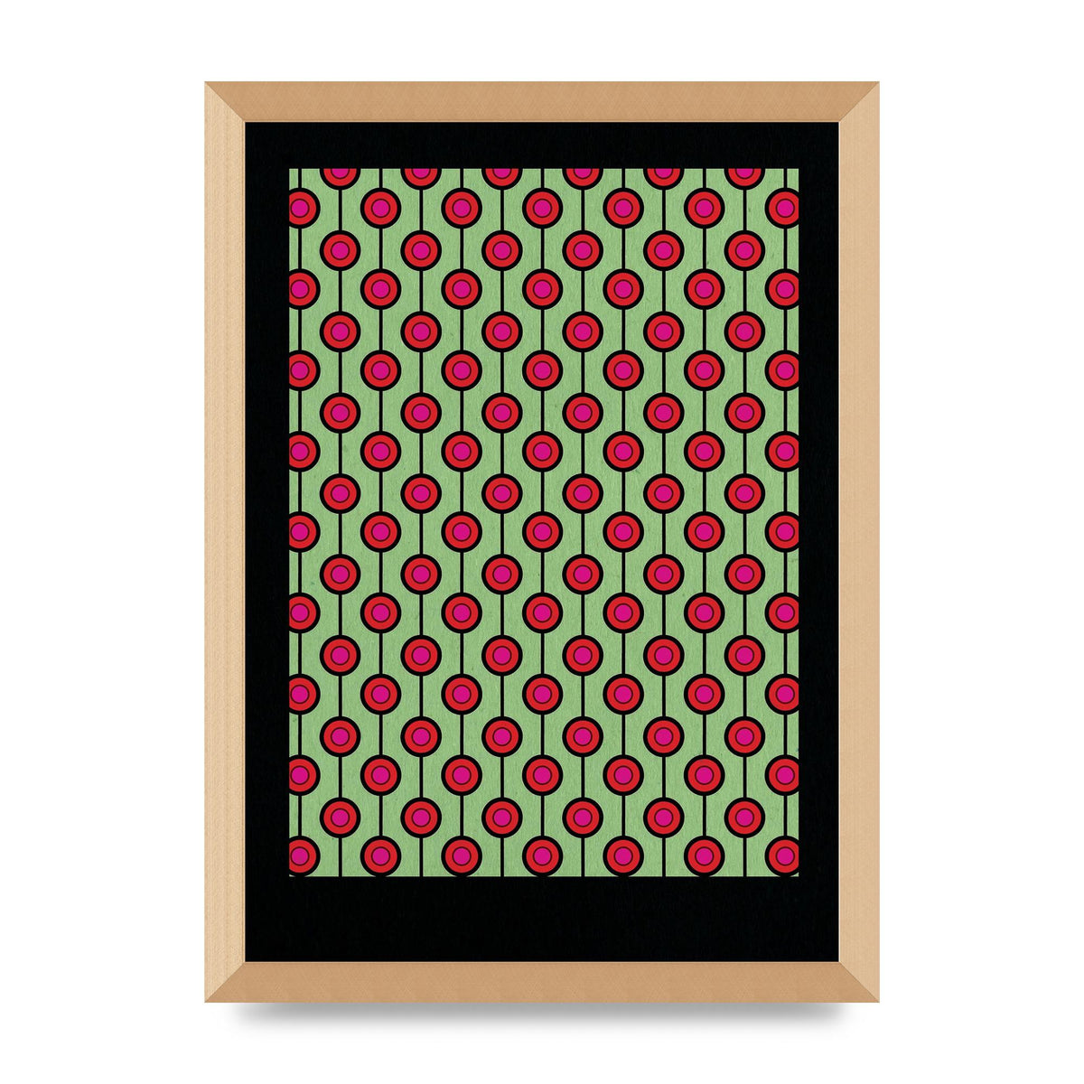 Retro Pattern Art For The Home - A3 framed