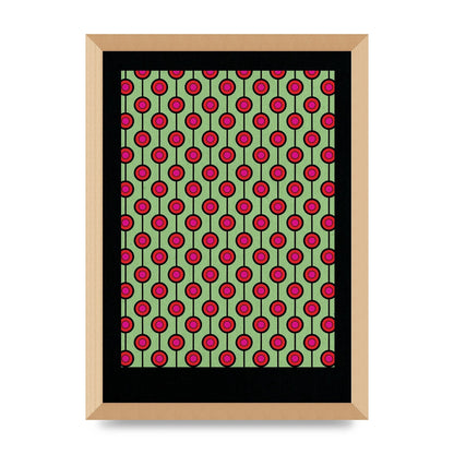 Retro Pattern Art For The Home - A3 framed