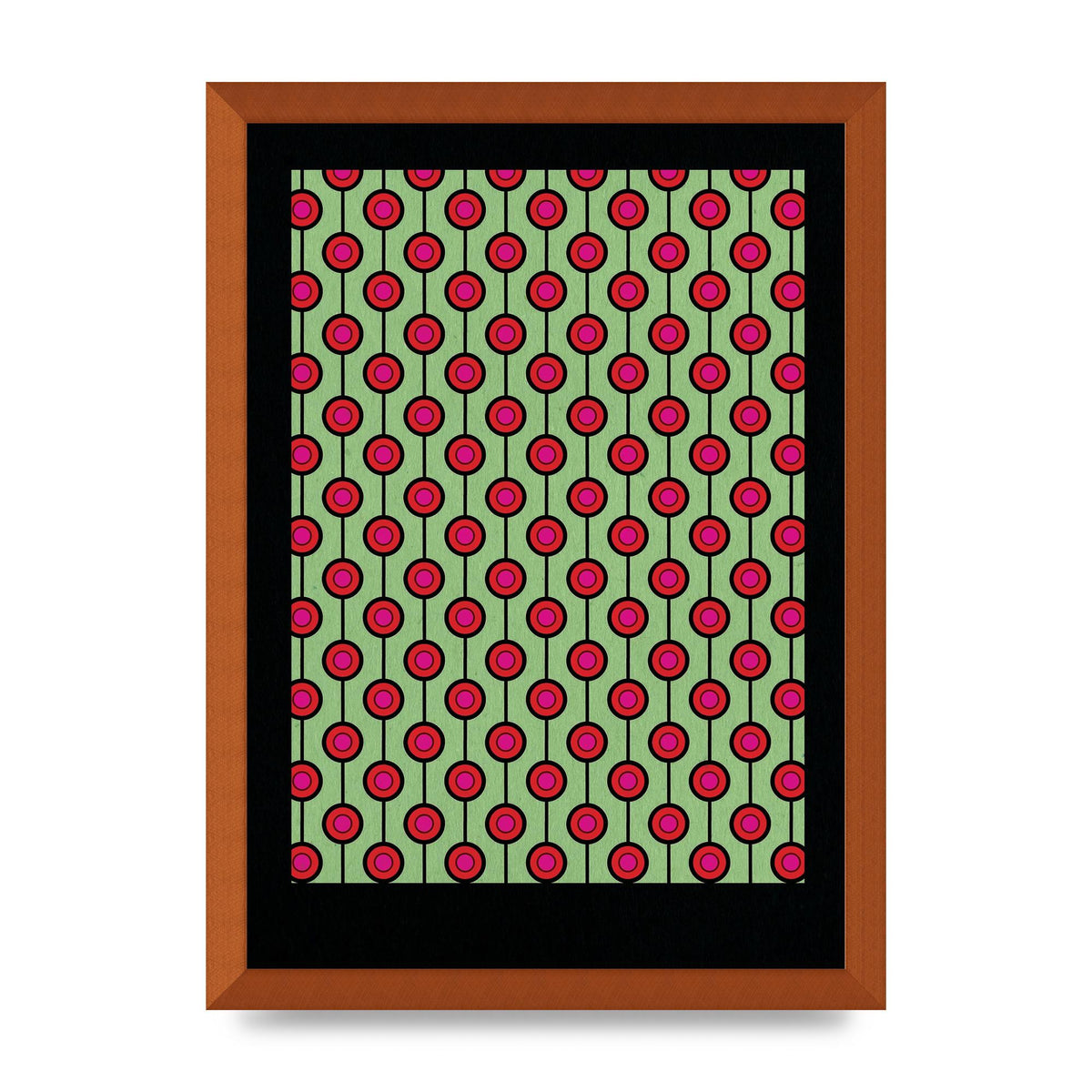 Retro Pattern Art For The Home - A3 framed
