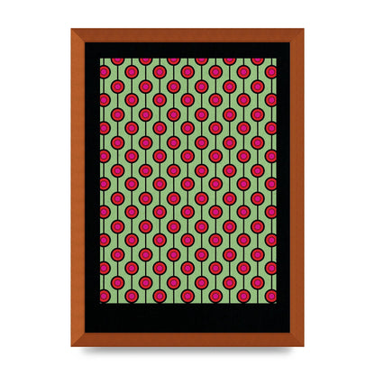 Retro Pattern Art For The Home - A3 framed