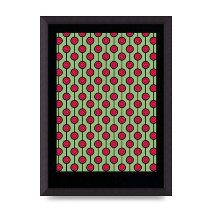 Retro Pattern Art For The Home - A3 framed