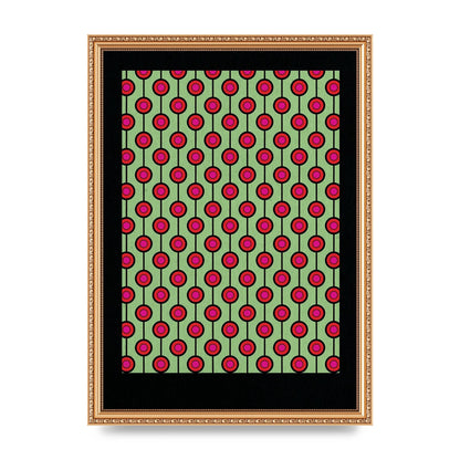 Retro Pattern Art For The Home - A3 framed