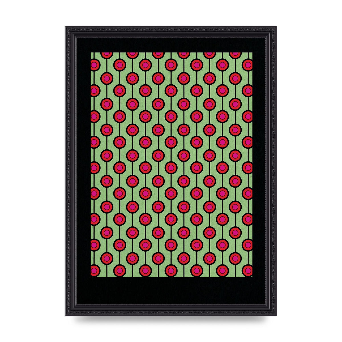 Retro Pattern Art For The Home - A3 framed
