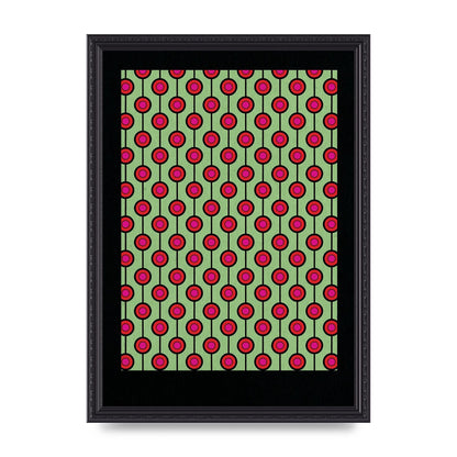 Retro Pattern Art For The Home - A3 framed