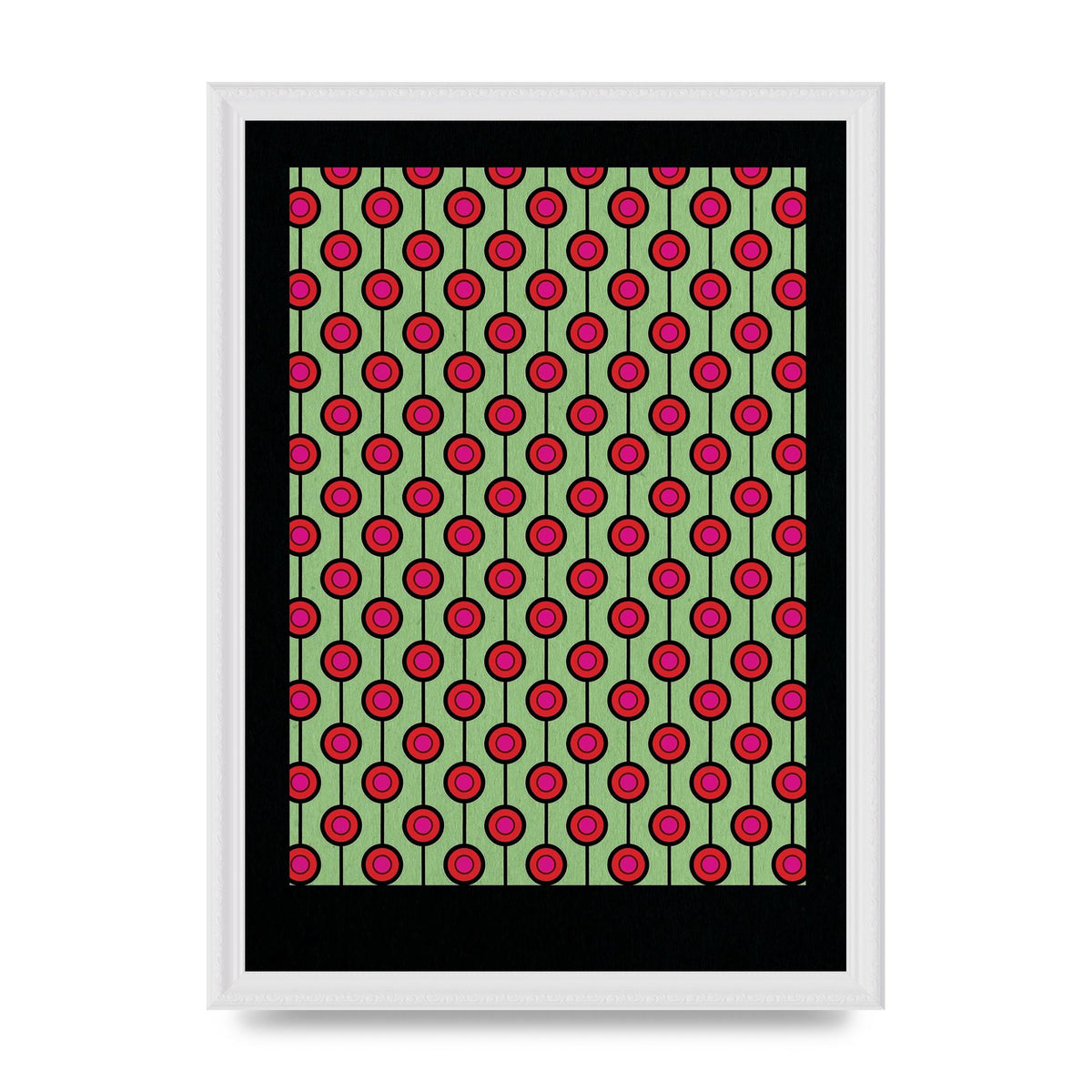 Retro Pattern Art For The Home - A3 framed
