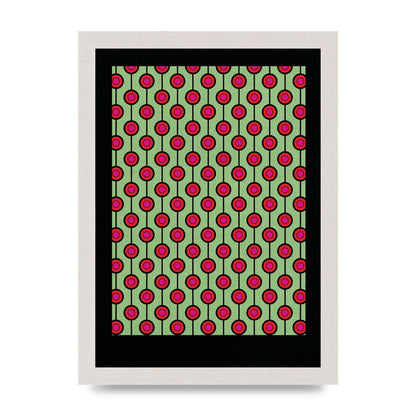 Retro Pattern Art For The Home - A4 framed