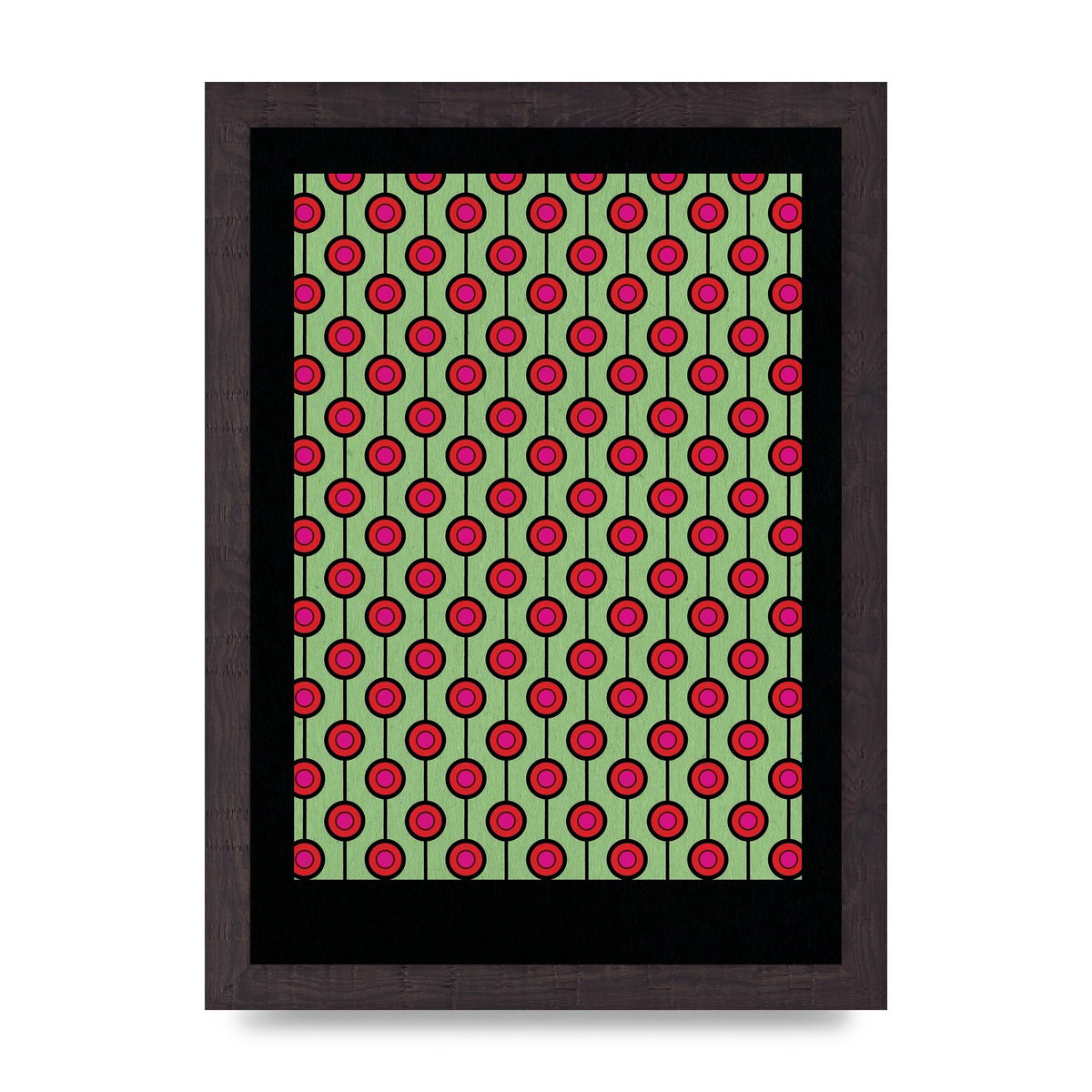 Retro Pattern Art For The Home - A4 framed