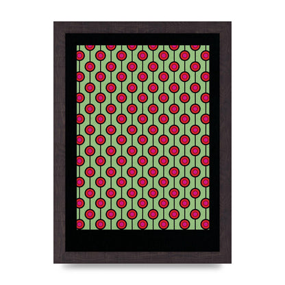 Retro Pattern Art For The Home - A4 framed