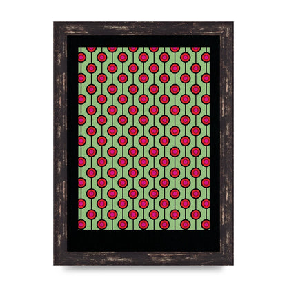 Retro Pattern Art For The Home - A4 framed