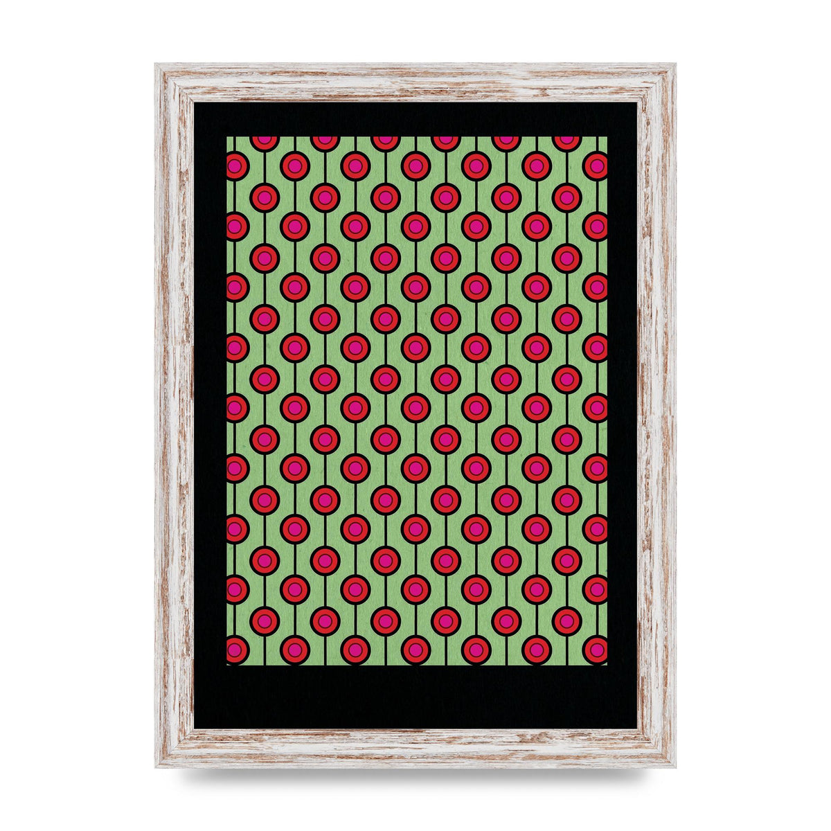 Retro Pattern Art For The Home - A4 framed